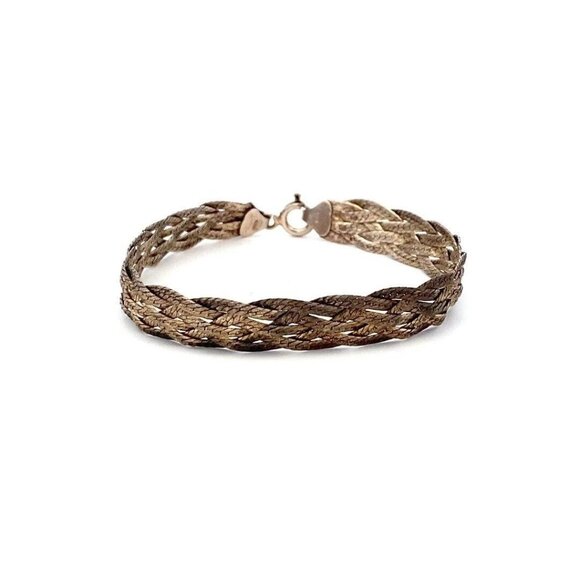 Estate Sterling Silver Braided Chain 7” Bracelet! 132 - Picture 1 of 10